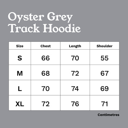 Oyster Grey Track Hoodie